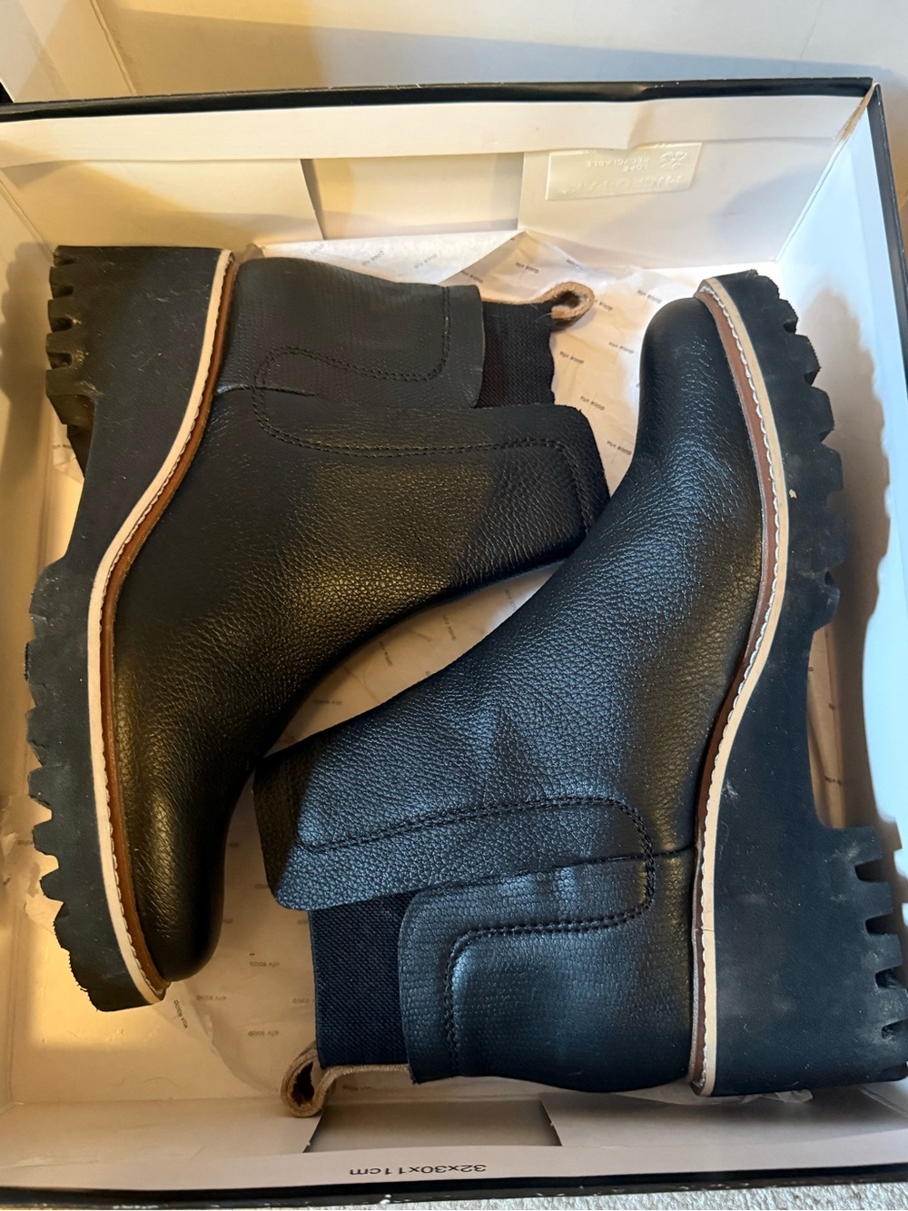 Chelsea black leather boots